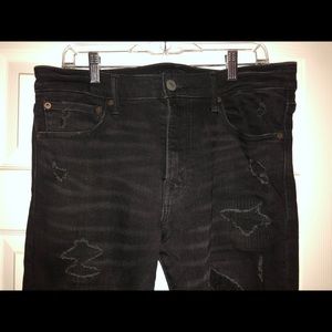 Black ripped American Eagle jeans